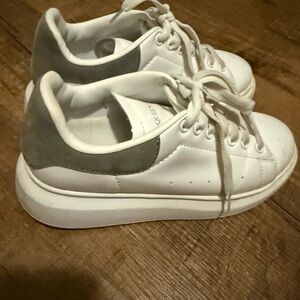 Alexander McQueen White and Gray Sneakers
